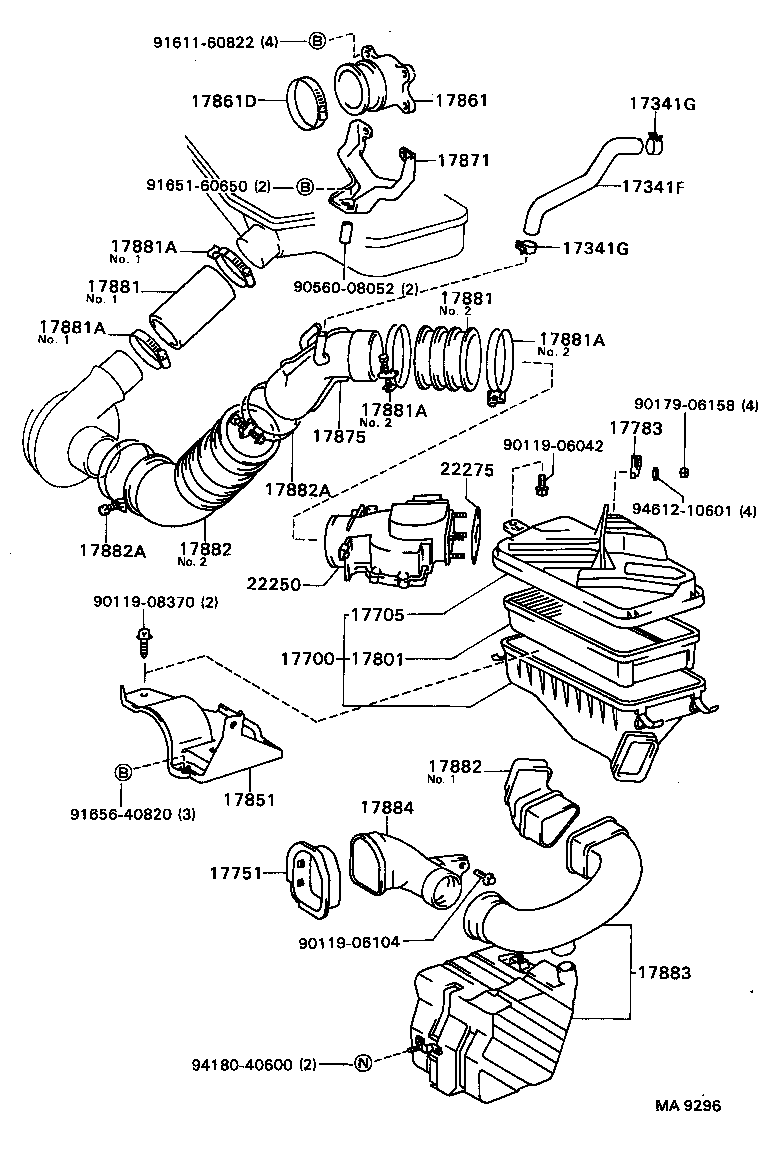 22250-74110 METER ASSY, INTAKE AIR FLOW product image