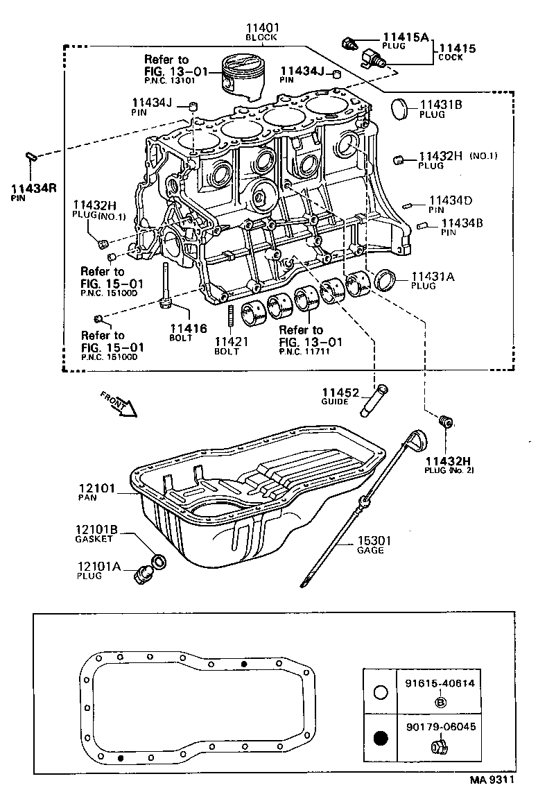 11401-79355 BLOCK SUB-ASSY, CYLINDER product image