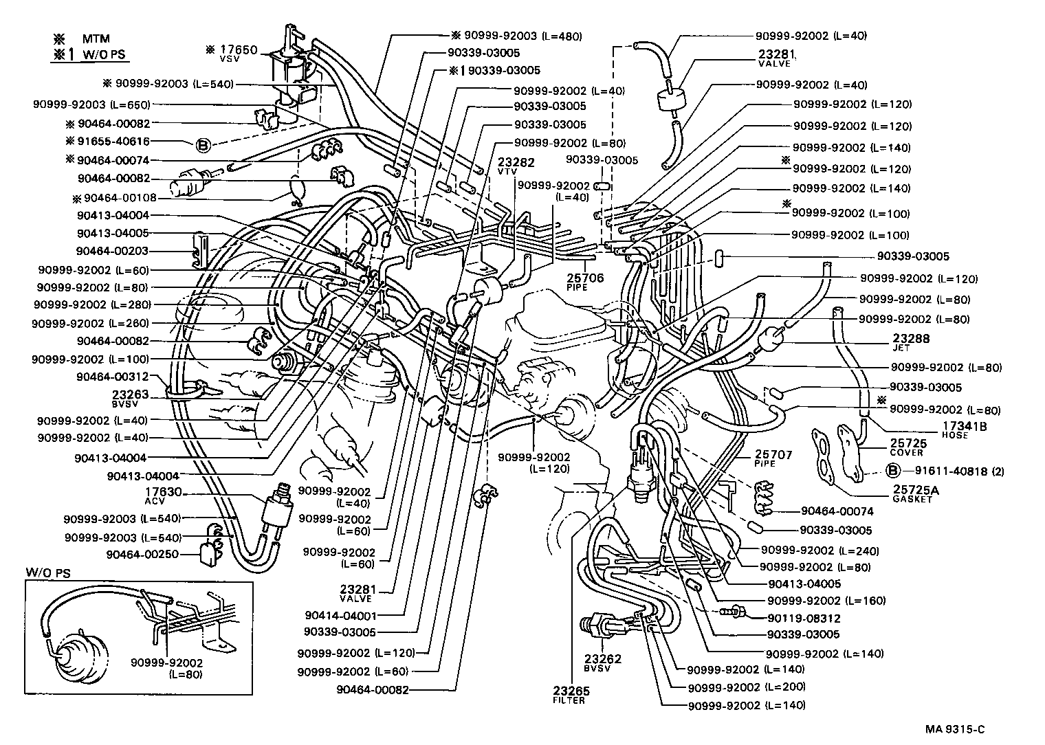 90910-12077 VALVE ASSY, VACUUM SWITCHING product image