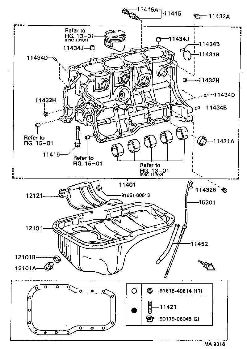 90105-10195 BOLT(FOR CRANKSHAFT BEARING CAP SET) product image