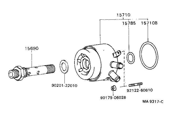 15690-62011 VALVE ASSY, OIL COOLER RELIEF product image