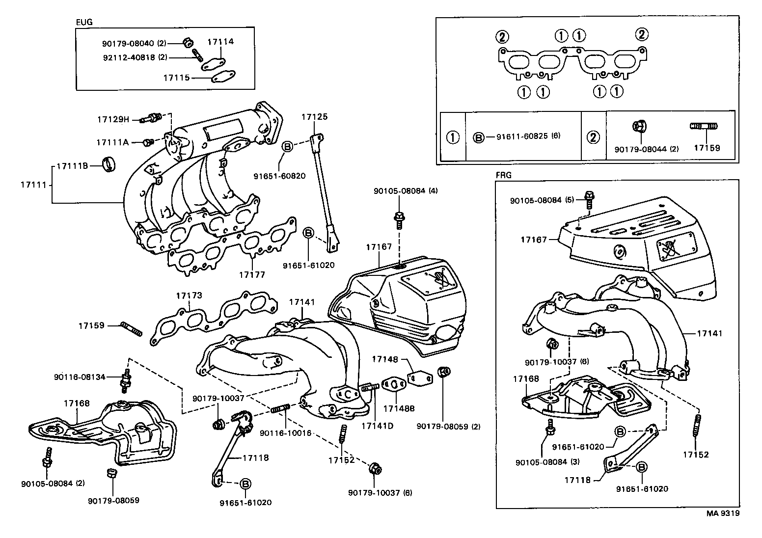 17271-64030 INSULATOR, TURBO, NO.1 product image