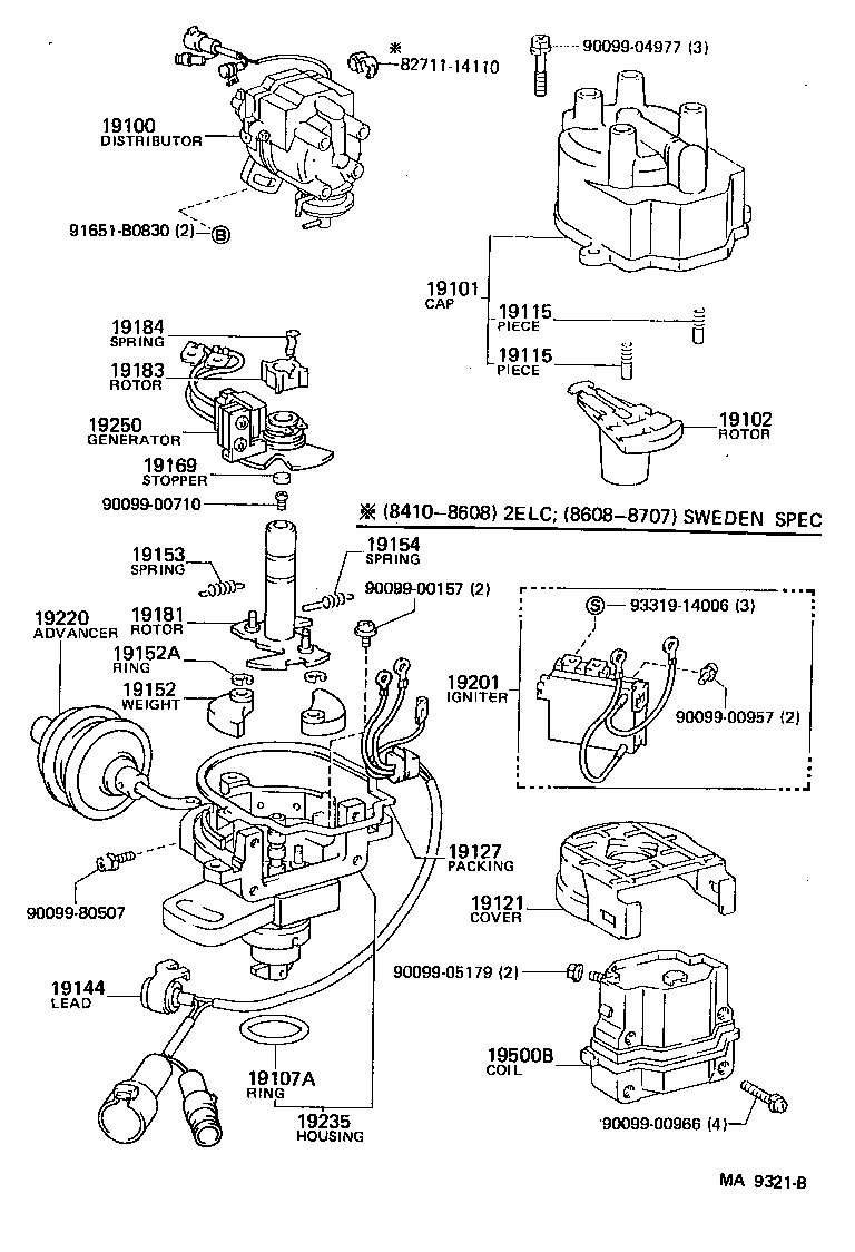 19102-26151 ROTOR SUB-ASSY, DISTRIBUTOR product image