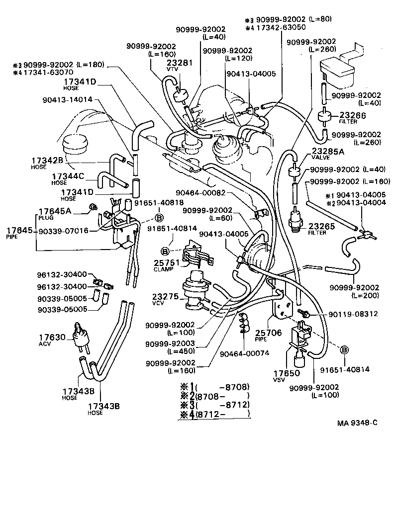 90445-19002 HOSE, NO.1(FOR IDLE-UP) product image