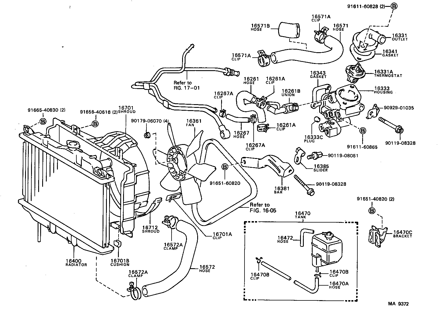 16381-88280 BAR, FAN BELT ADJUSTING product image