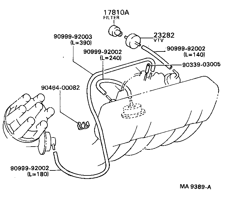 17341-70150 HOSE, NO.2(FOR IDLE-UP) product image