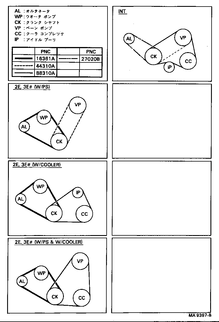 99365-01130 BELT, V (COOLER COMPRESSOR TO CRANKSHAFT PULLEY), NO.1 product image