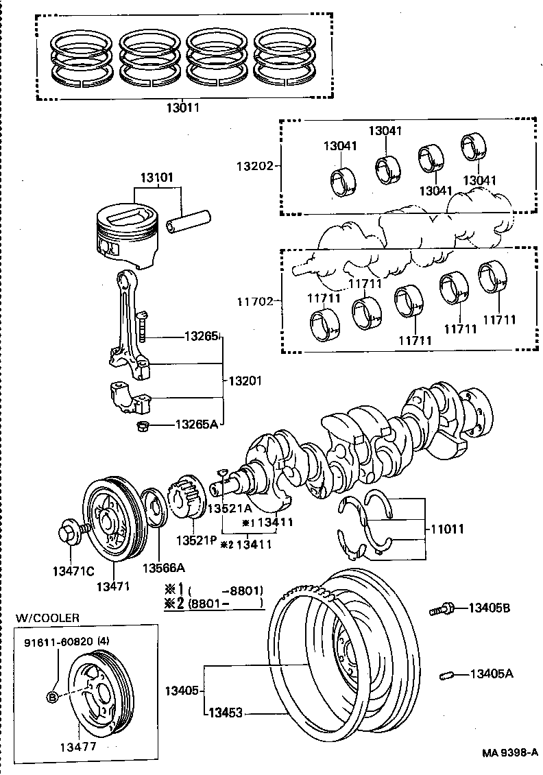 13101-55010 PISTON SUB-ASSY, W/PIN product image