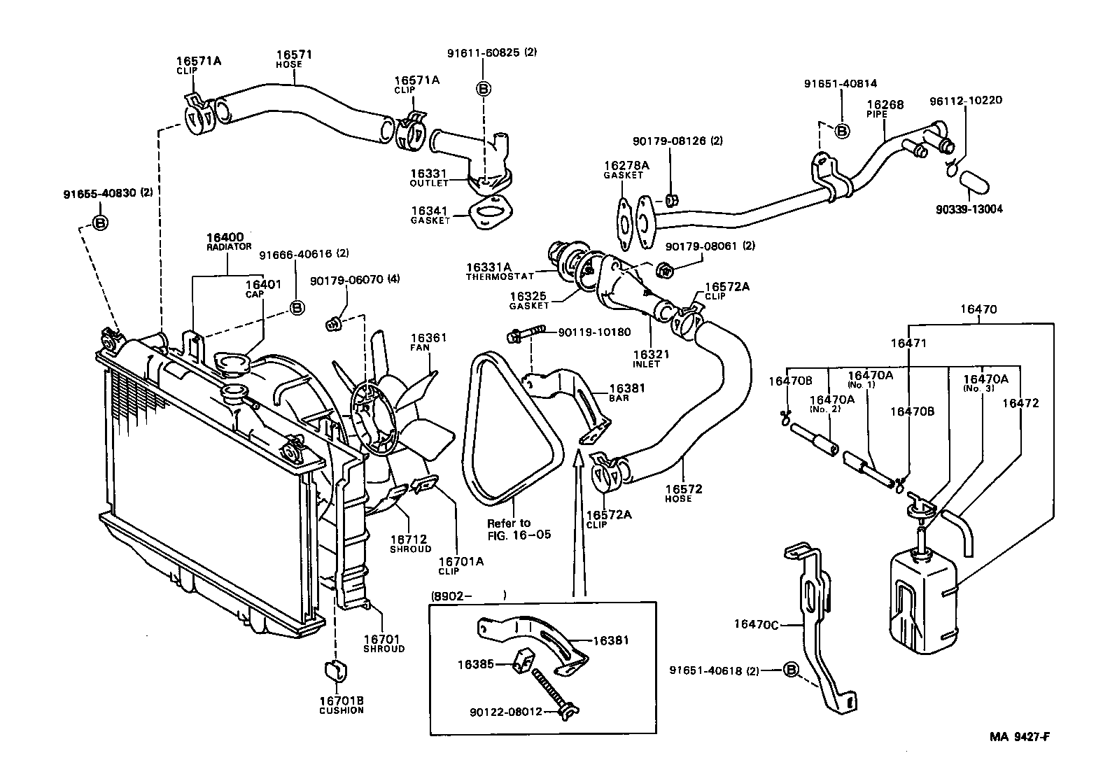 16381-73011 BAR, FAN BELT ADJUSTING product image