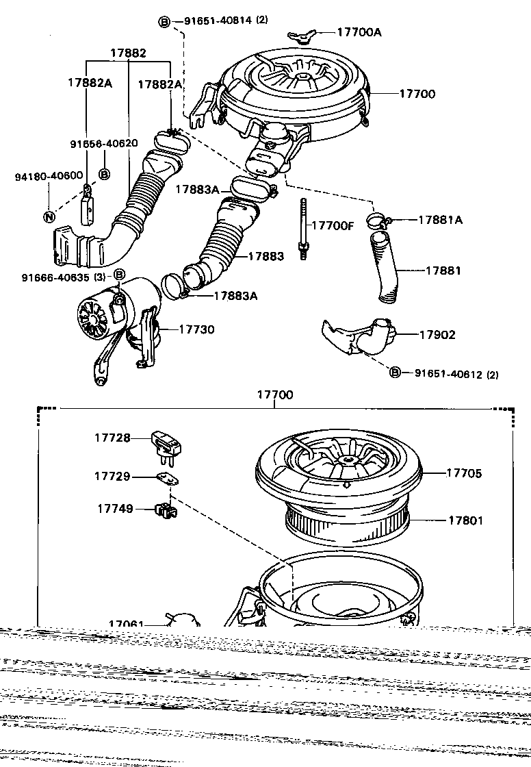 17700-64020 CLEANER ASSY, AIR product image