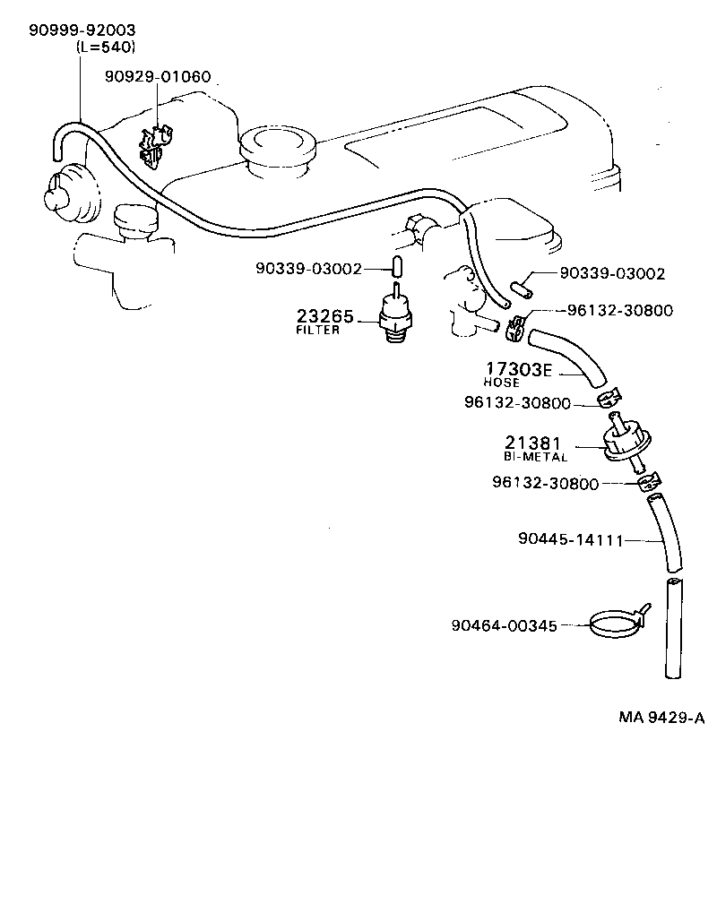 21381-71050 BIMETAL, THERMOSTATIC product image