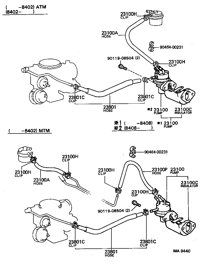 23801-13030 PIPE OR HOSE SUB-ASSY, CARBURETOR FUEL, NO.1 product image
