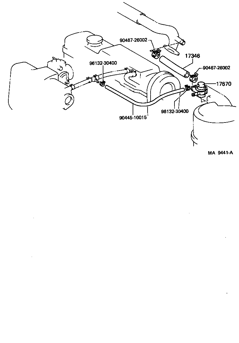 17342-11010 HOSE, NO.2(FOR AIR INJECTION SYSTEM) product image