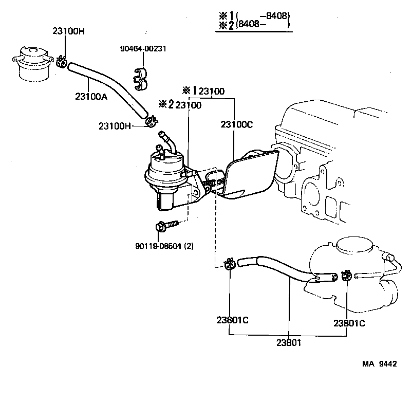 23271-15140 PIPE OR HOSE SUB-ASSY, CARBURETOR FUEL, NO.1 product image