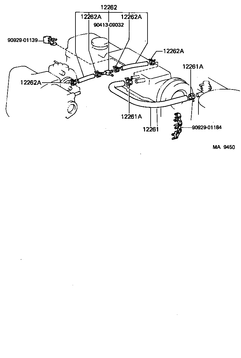 12262-11020 HOSE, VENTILATION, NO.2 product image