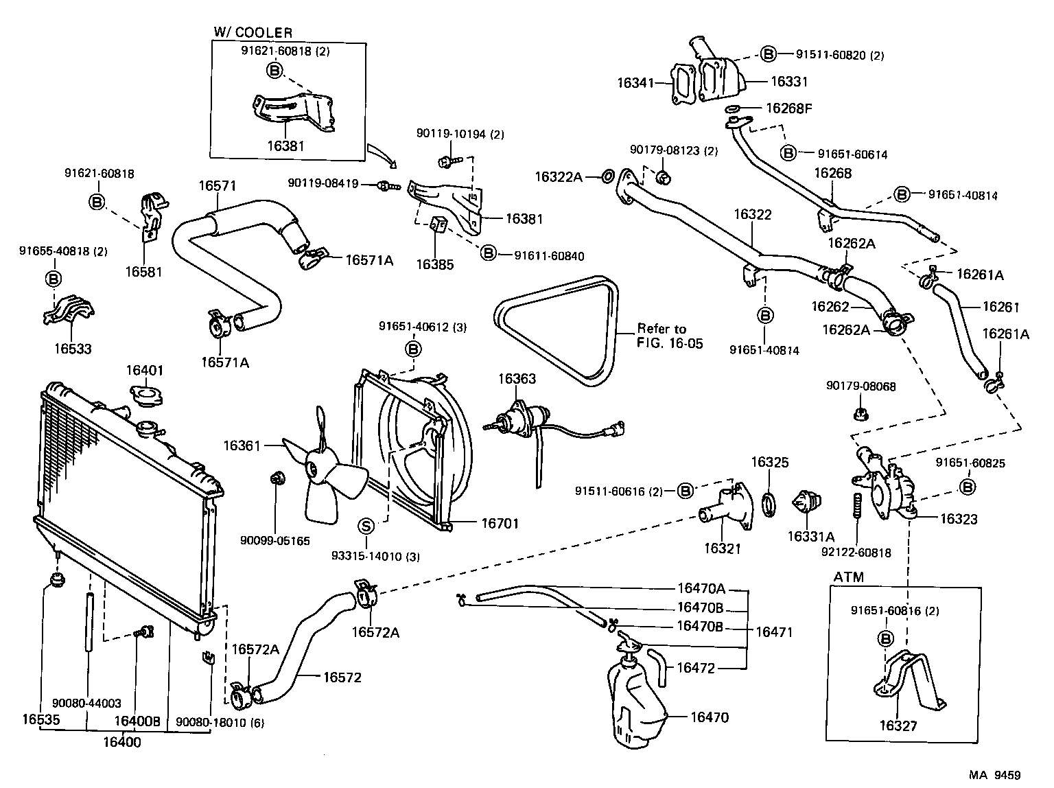 16363-02011 MOTOR, COOLING FAN product image