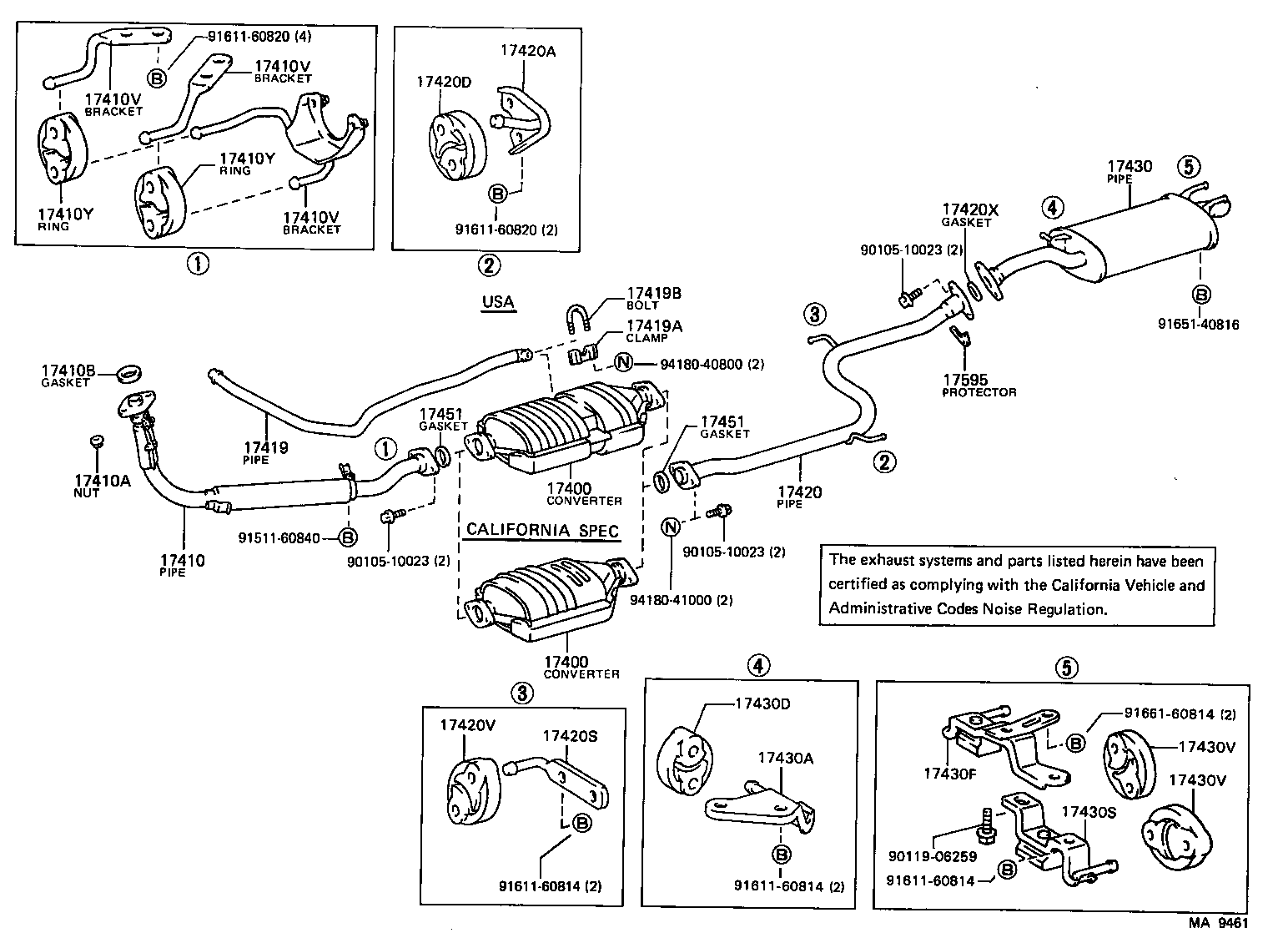 90080-43009 GASKET, EXHAUST PIPE product image