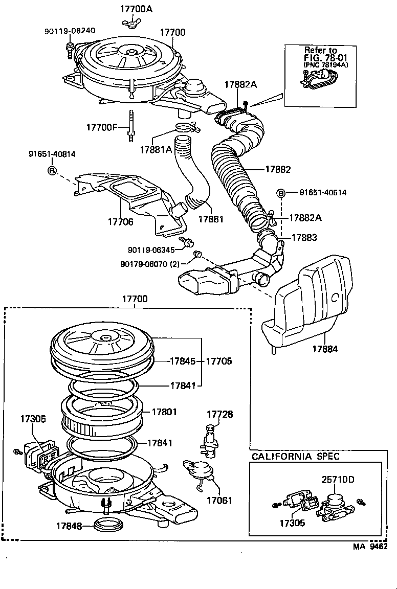 17801-01020 ELEMENT SUB-ASSY, AIR CLEANER FILTER product image