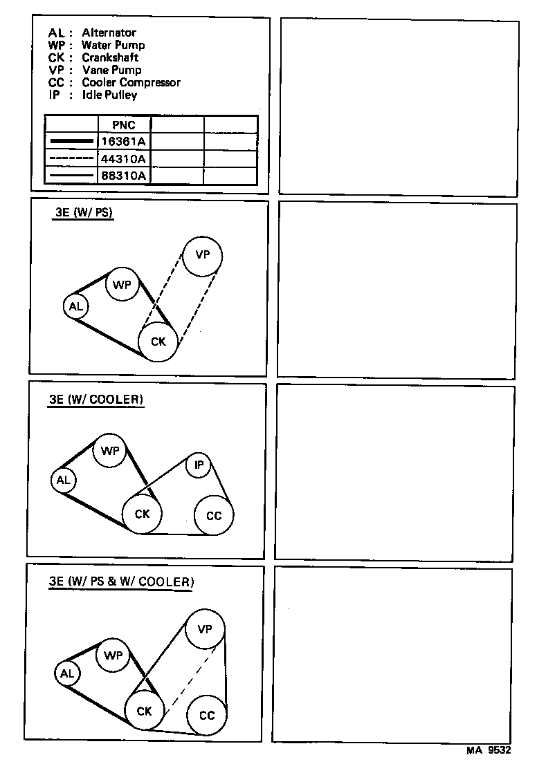 99365-51130 BELT, V (COOLER COMPRESSOR TO CRANKSHAFT PULLEY), NO.1 product image