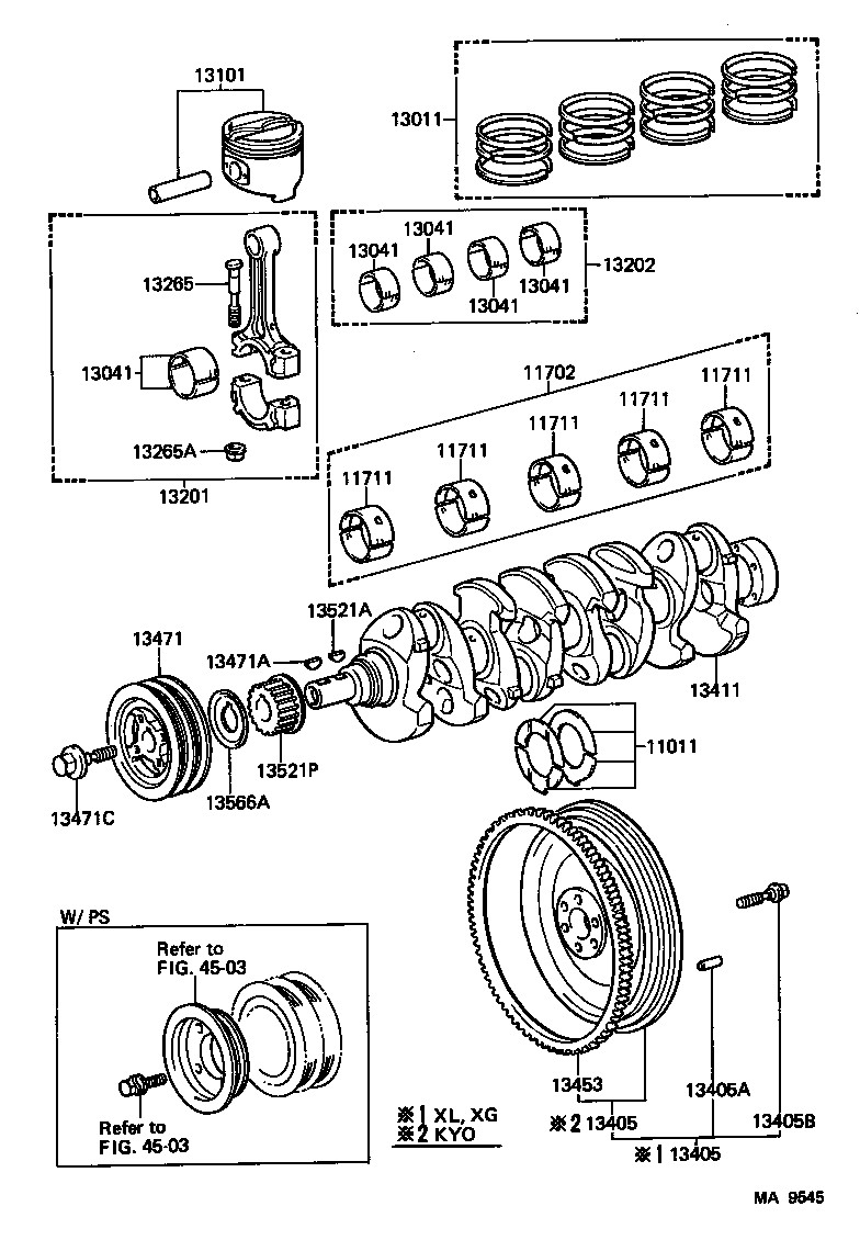 13101-88341 PISTON SUB-ASSY, W/PIN product image