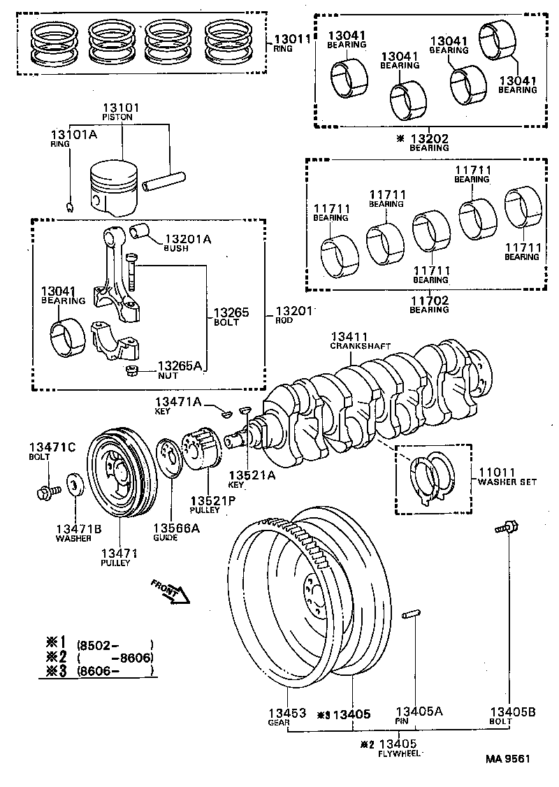 13101-88360 PISTON SUB-ASSY, W/PIN product image