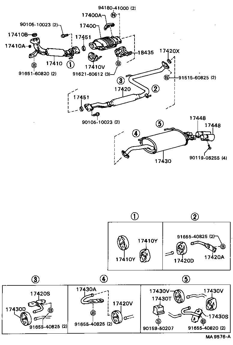 17430-62010 PIPE ASSY, EXHAUST, TAIL product image