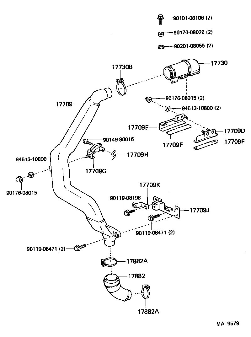 17705-54160 CAP SUB-ASSY, AIR CLEANER product image