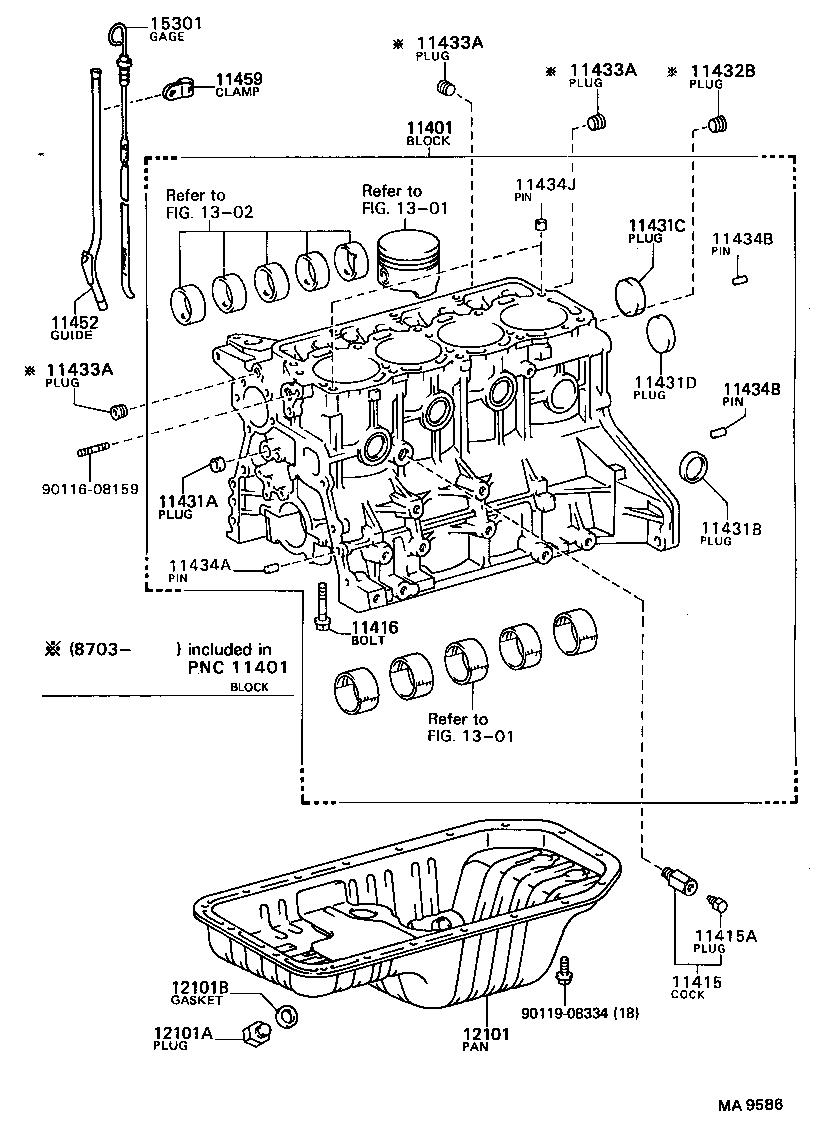 11401-79145 BLOCK SUB-ASSY, CYLINDER product image
