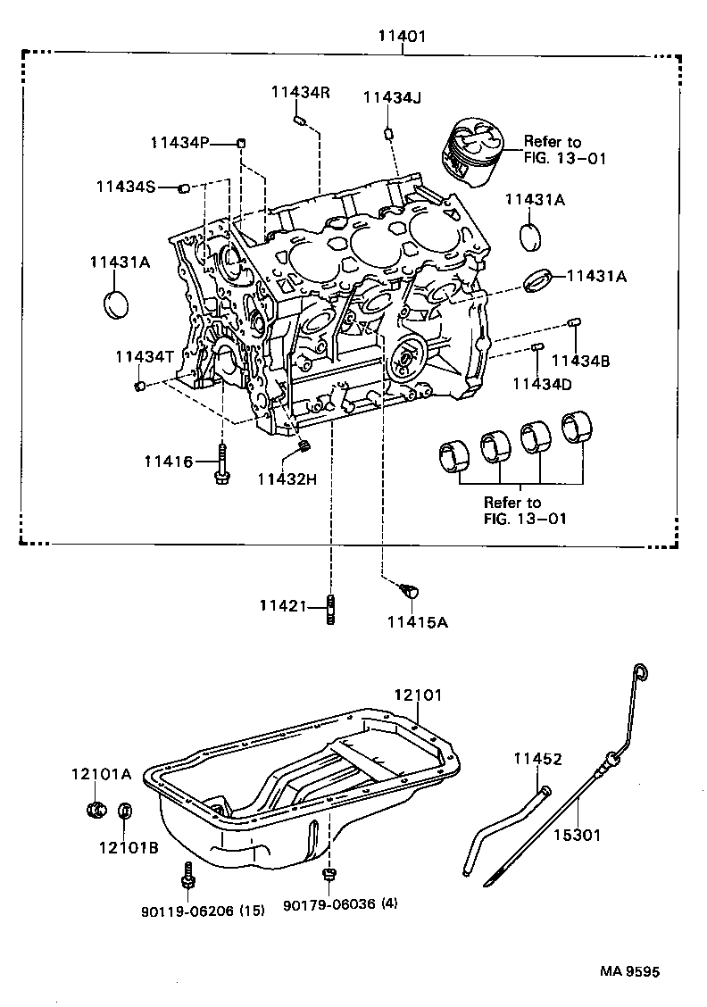 90105-10195 BOLT(FOR CRANKSHAFT BEARING CAP SET) product image