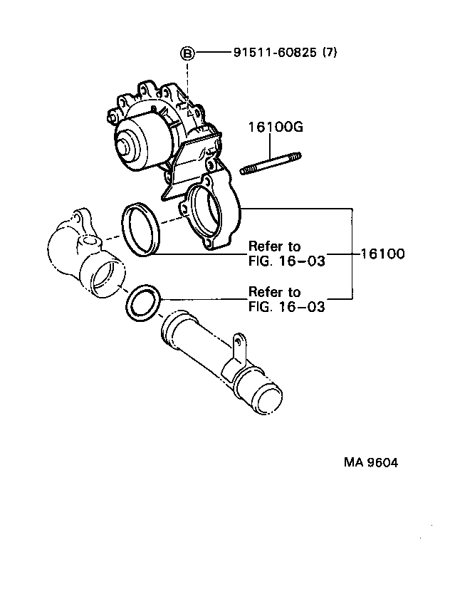 16100-69185 PUMP ASSY, ENGINE WATER product image
