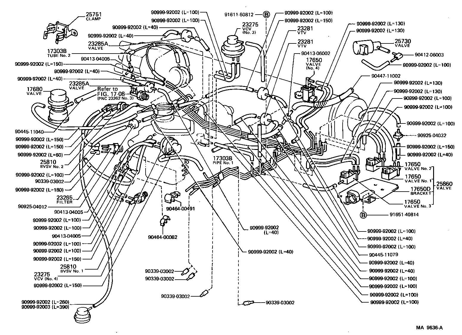 17303-11051 PIPE SUB-ASSY, AIR, NO.1 product image