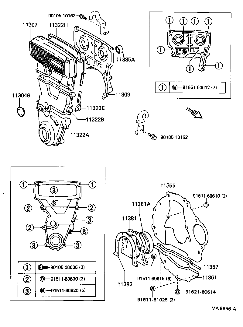 11323-88361 COVER, SUB-ASSY, TIMING BELT, NO.3 product image