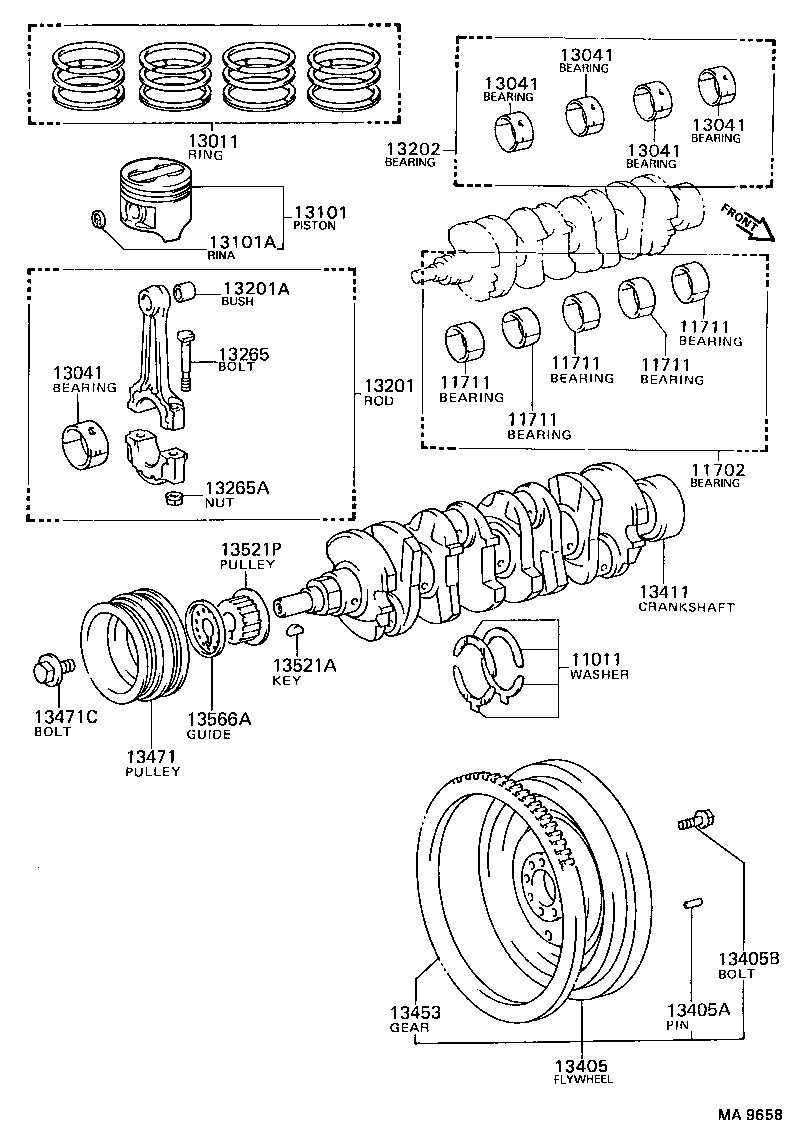 13101-88362-01 PISTON SUB-ASSY, W/PIN product image