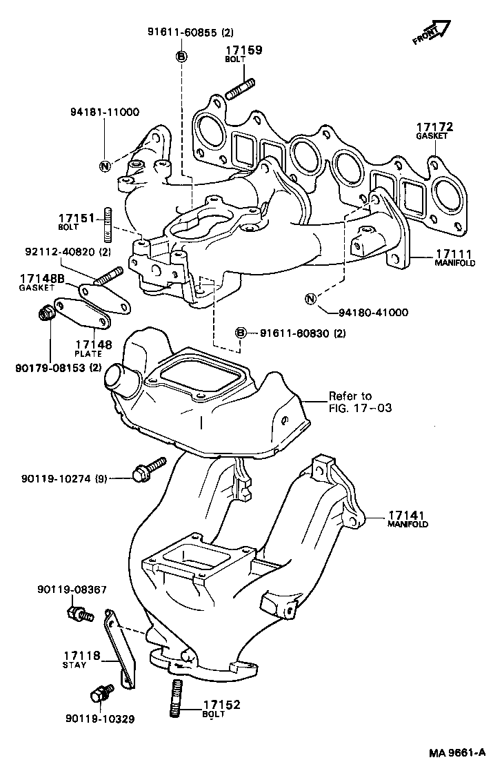 17101-88383 MANIFOLD, INTAKE product image
