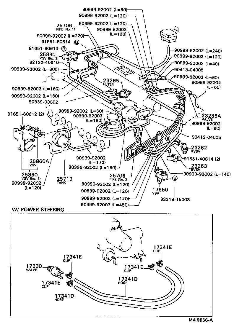 17341-16091 HOSE, NO.1(FOR IDLE-UP) product image