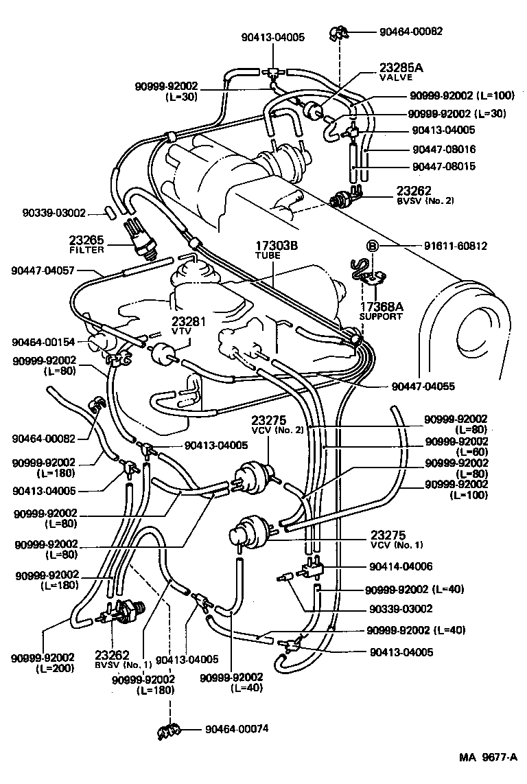 17303-11051 PIPE SUB-ASSY, AIR, NO.1 product image