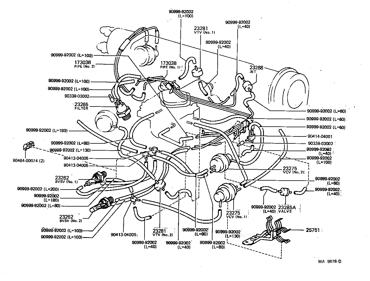 17303-11051 PIPE SUB-ASSY, AIR, NO.1 product image