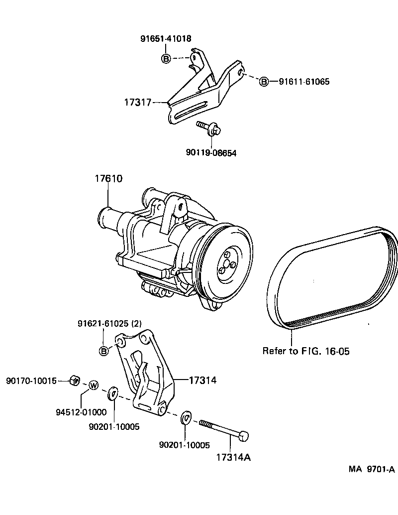 17317-35010 BAR, AIR PUMP ADJUSTING, NO.1 product image