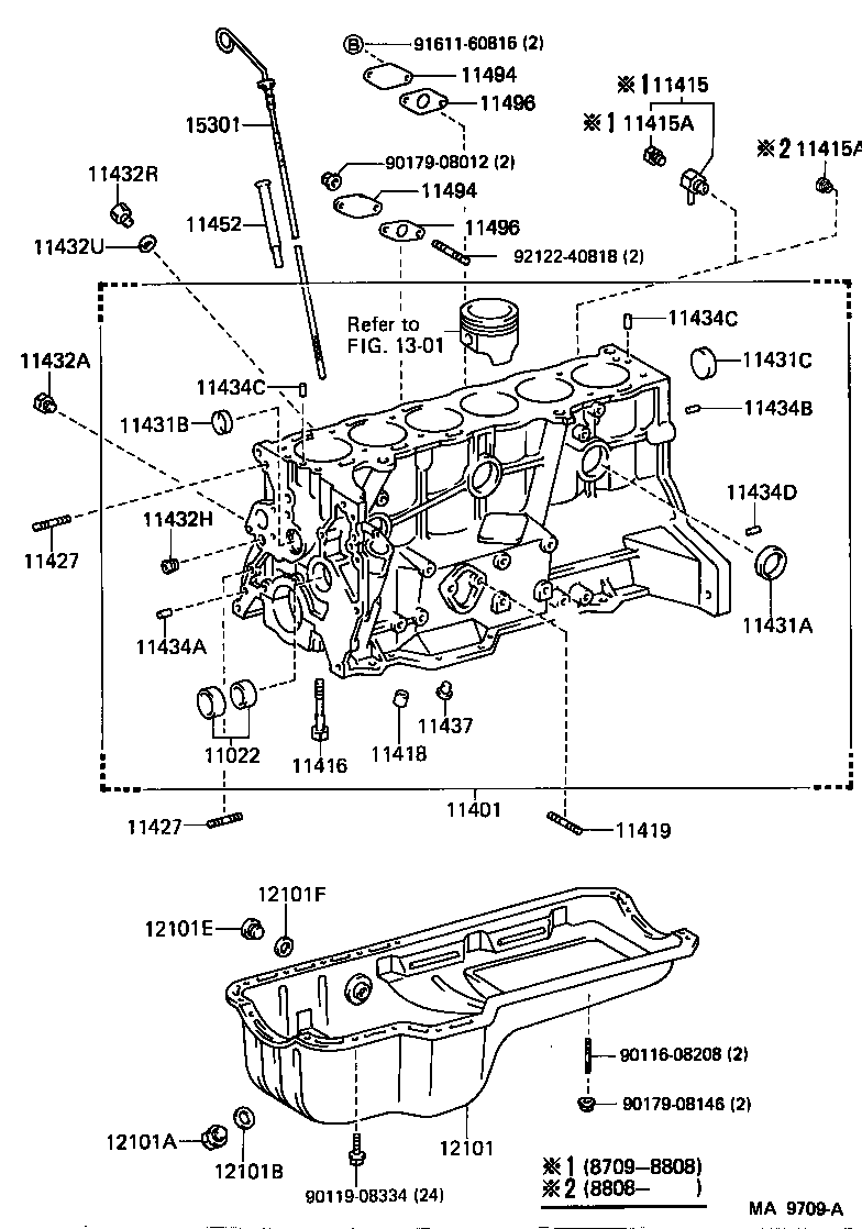12102-50020 PAN SUB-ASSY, OIL, NO.2 product image