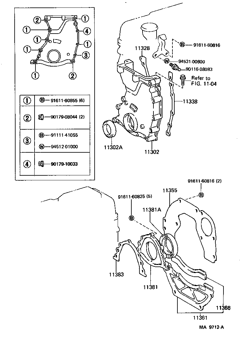 11311-79025 CASE SUB-ASSY, TIMING GEAR product image