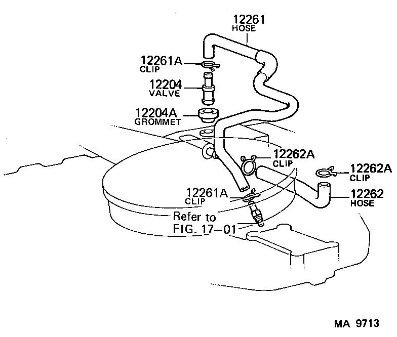 12262-73040 HOSE, VENTILATION, NO.2 product image