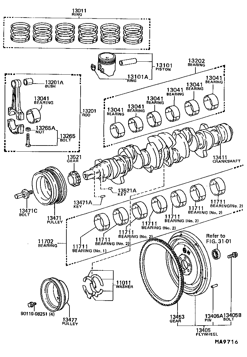 13405-72010 FLYWHEEL SUB-ASSY product image