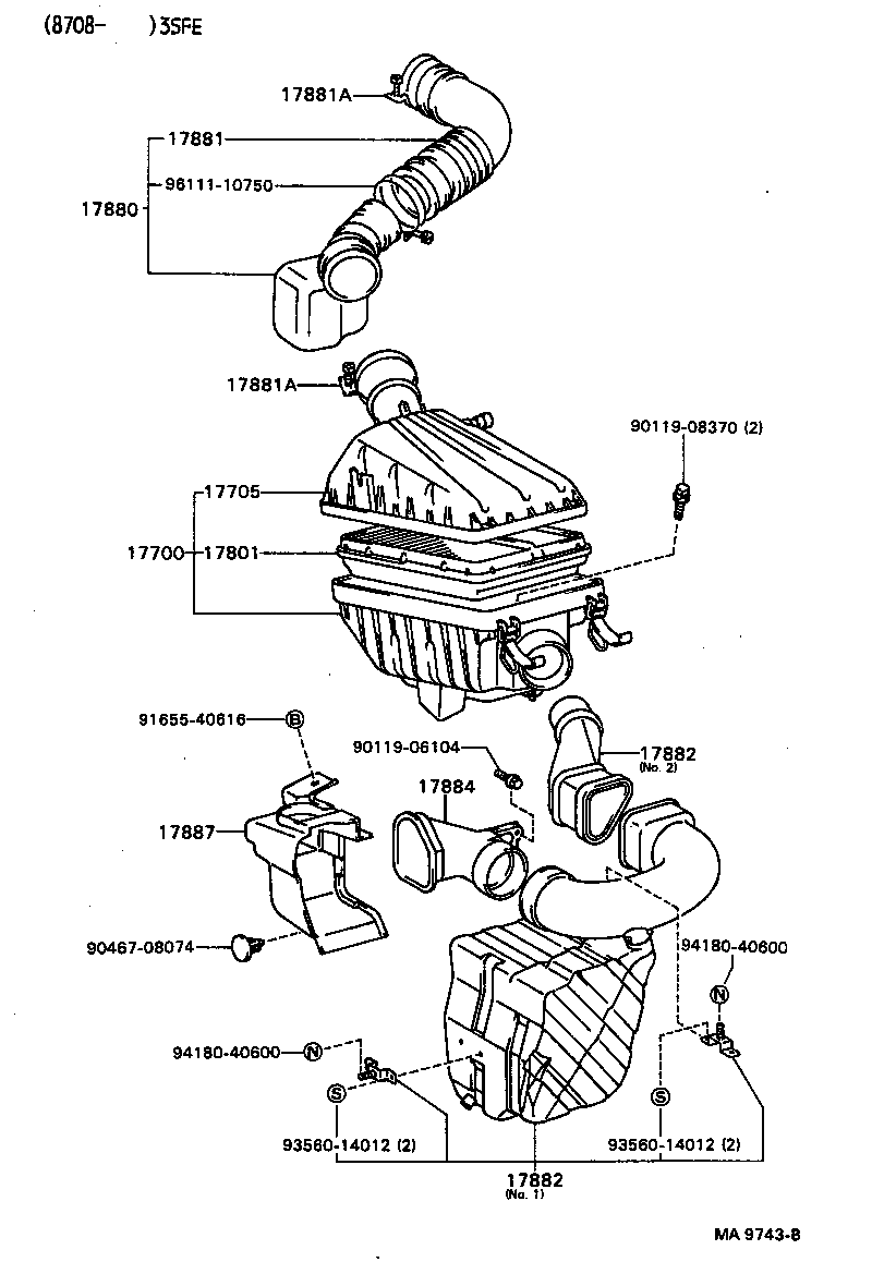 22250-74190 METER ASSY, INTAKE AIR FLOW product image