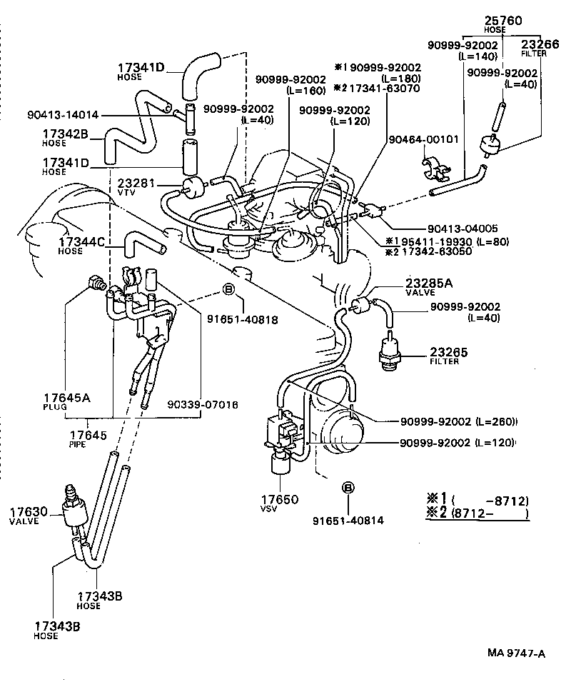 25760-63011 HOSE ASSY, VACUUM TRANSMITTING product image