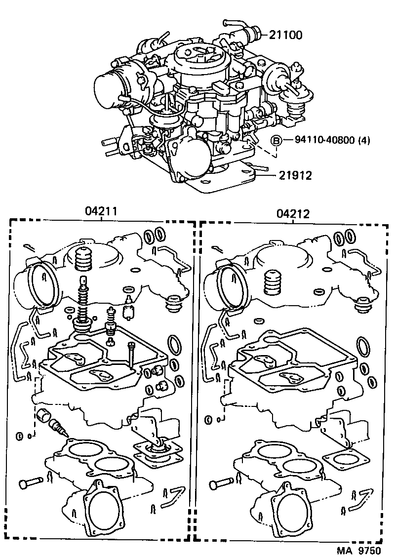 04212-73062 GASKET KIT, CARBURETOR product image