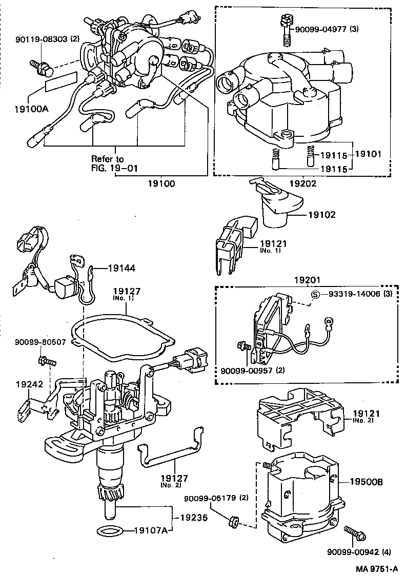 19040-74020 DISTRIBUTOR ASSY product image