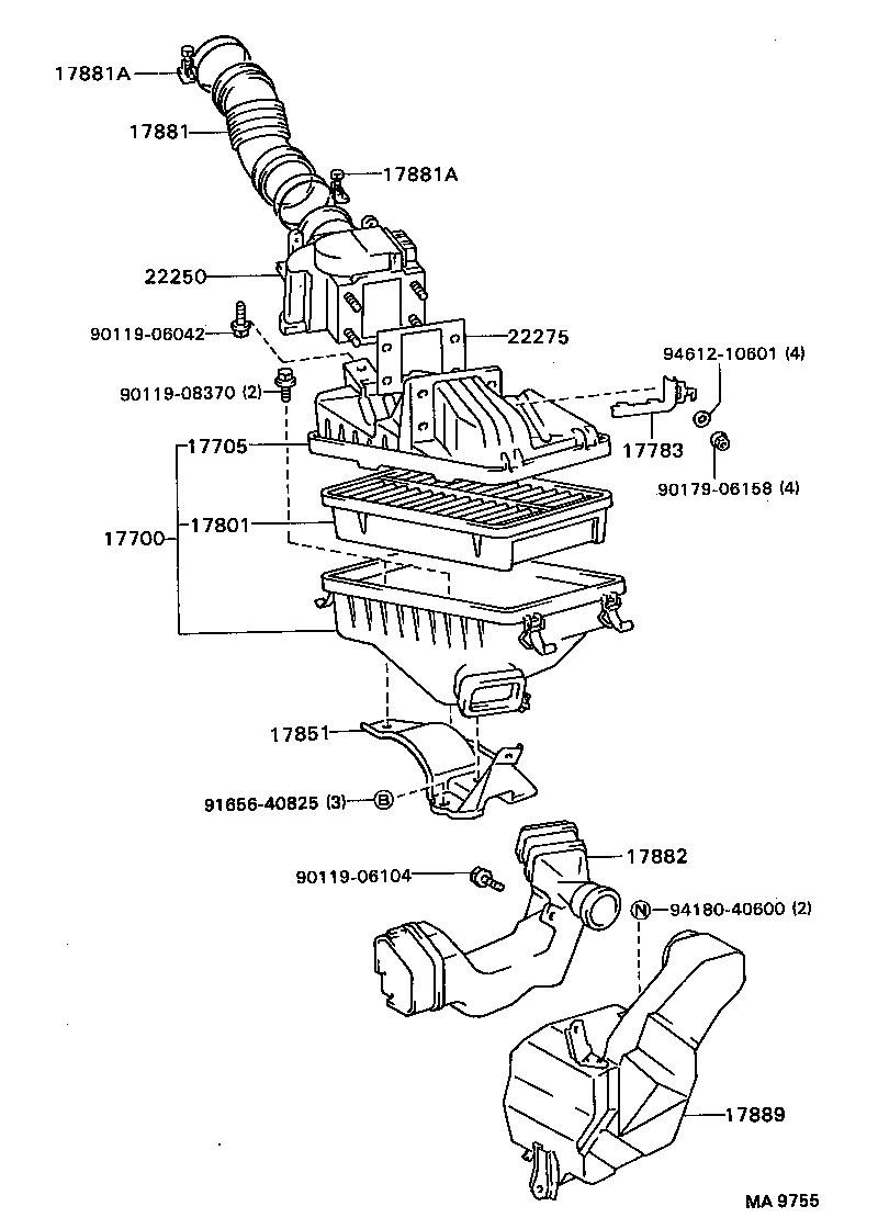 17700-16460 CLEANER ASSY, AIR product image