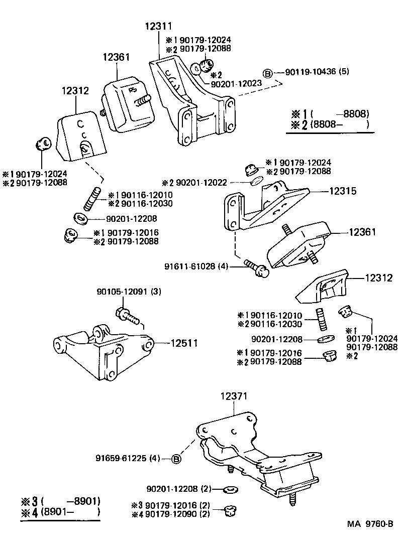 12361-58031 INSULATOR, ENGINE MOUNTING, FRONT product image