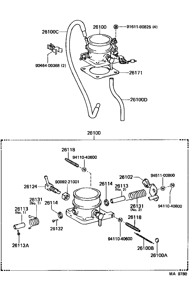 26102-58022 LEVER SUB-ASSY, THROTTLE SHAFT ADJUSTING product image