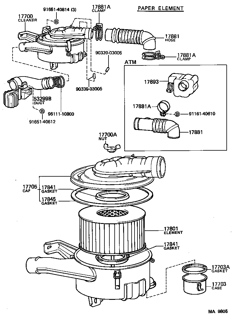 17700-68270 CLEANER ASSY, AIR product image